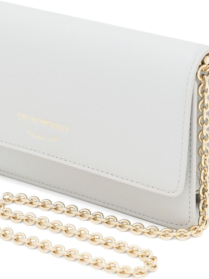 Emporio Armani Chain-strap leather clutch bag