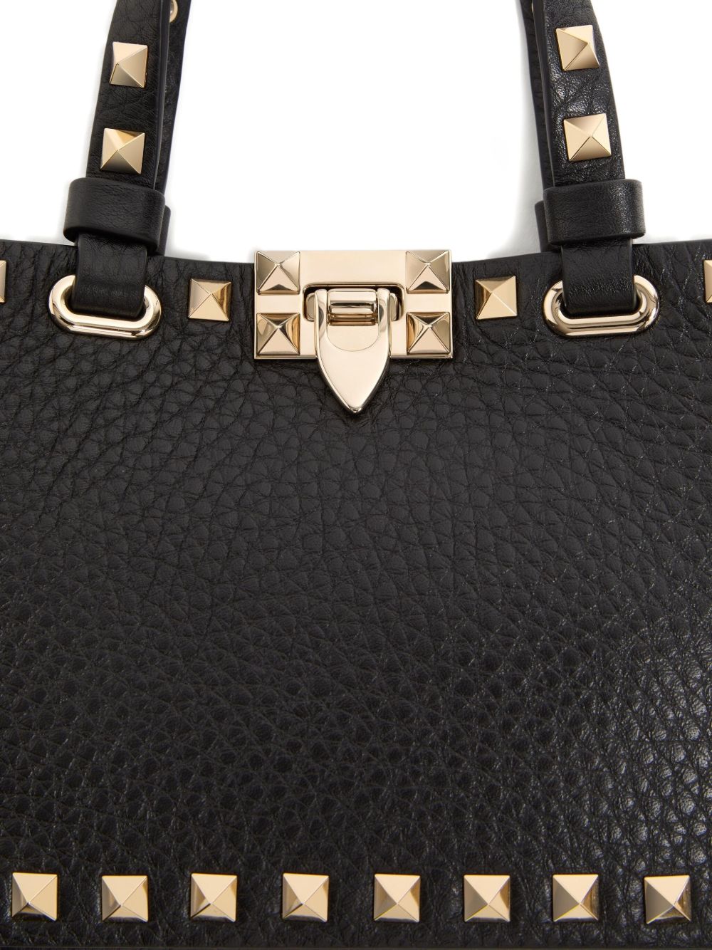Valentino Garavani Mini Rockstud Shopping Bag in Garnet Calfskin