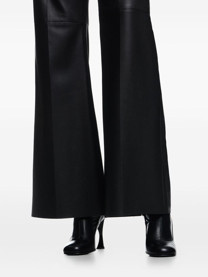 Emporio Armani Palazzo trousers in lambskin glovery