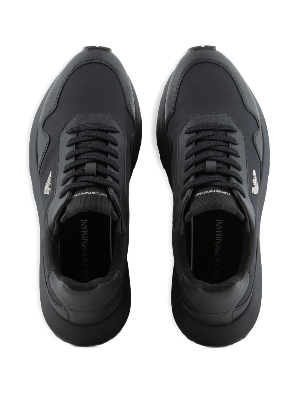 EMPORIO ARMANI EXCLUSIVE Logo-charm lace-up sneakers