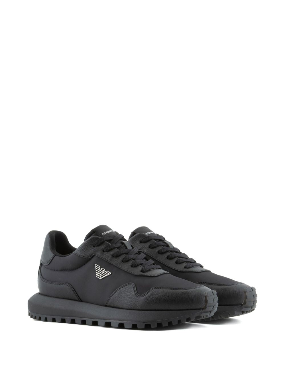 EMPORIO ARMANI EXCLUSIVE Logo-charm lace-up sneakers
