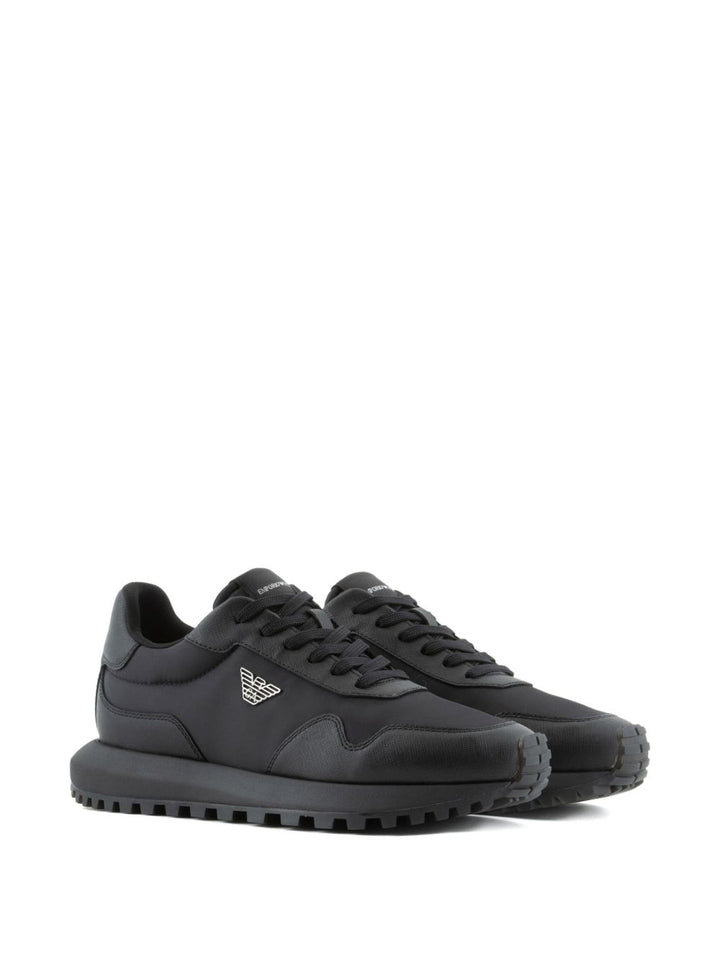 EMPORIO ARMANI EXCLUSIVE Logo-charm lace-up sneakers
