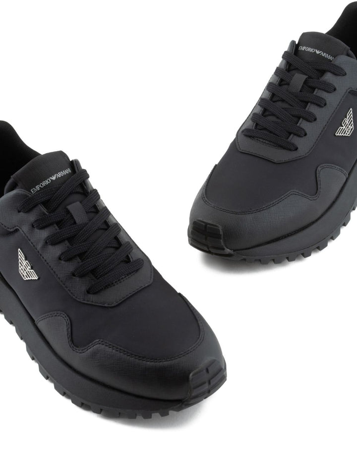 EMPORIO ARMANI EXCLUSIVE Logo-charm lace-up sneakers