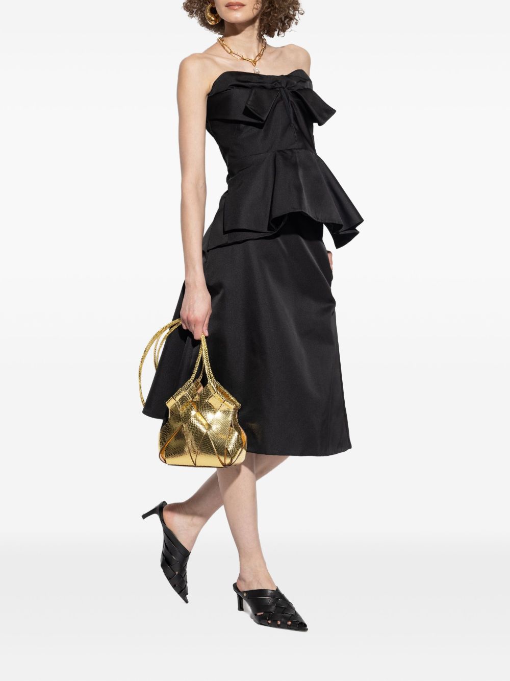 Alexander McQueen Satin A-line skirt