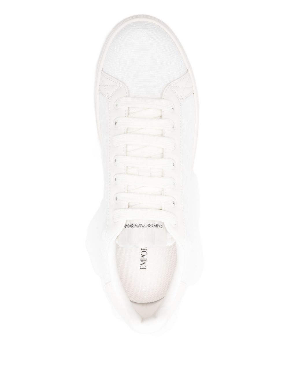 EMPORIO ARMANI EXCLUSIVE All-over eagle jacquard nylon sneakers