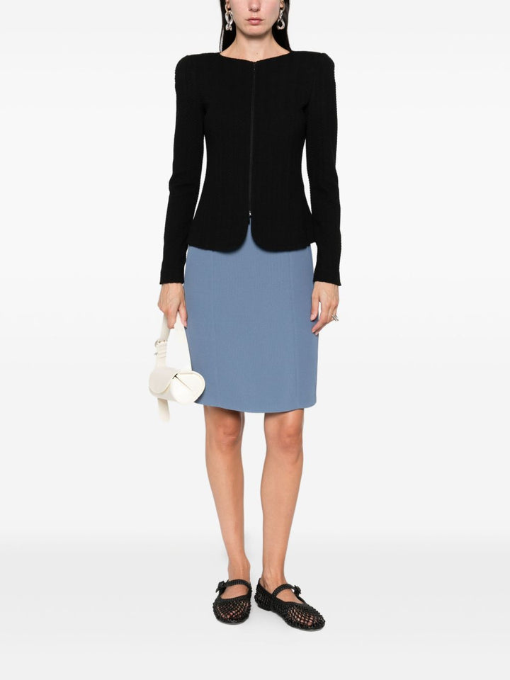 Emporio Armani Chevron-pattern jersey zip-up jacket