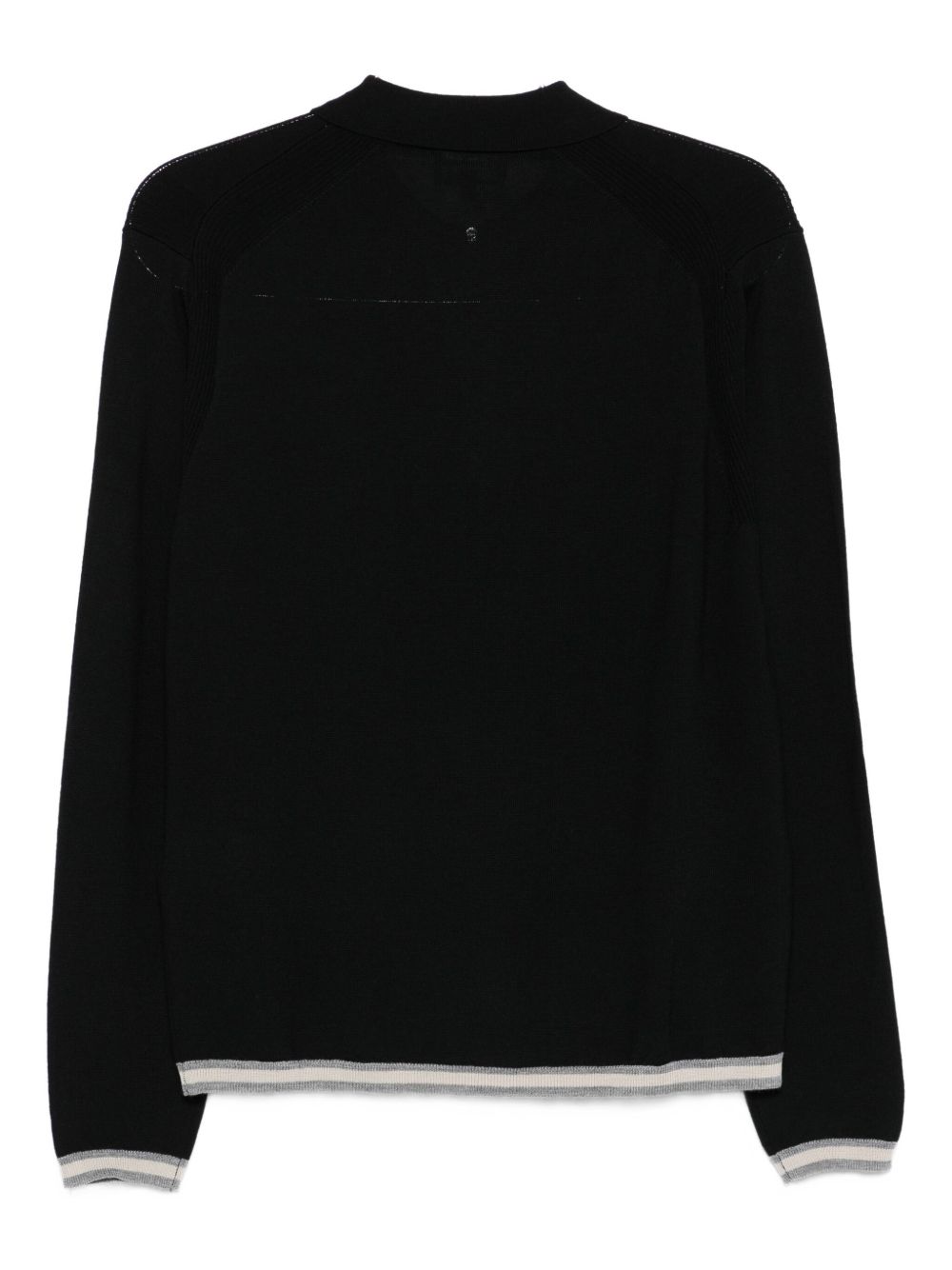 Emporio Armani Zip-up polo neck sweater in shaved virgin wool