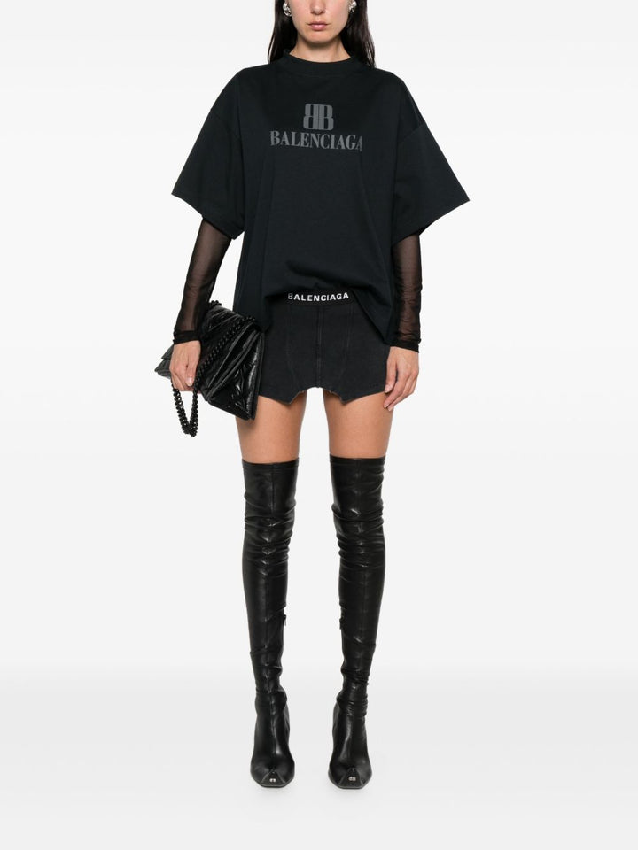 Balenciaga Nano Bb Cropped T-Shirt
