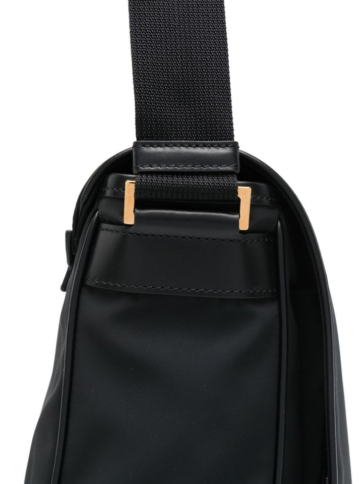 Tom Ford leather-trimmed nylon messenger bag