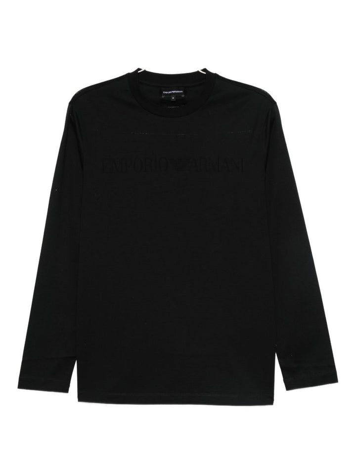 Emporio Armani Long-sleeved cotton T-shirt