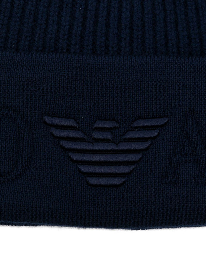 Emporio Armani Logo wool beanie