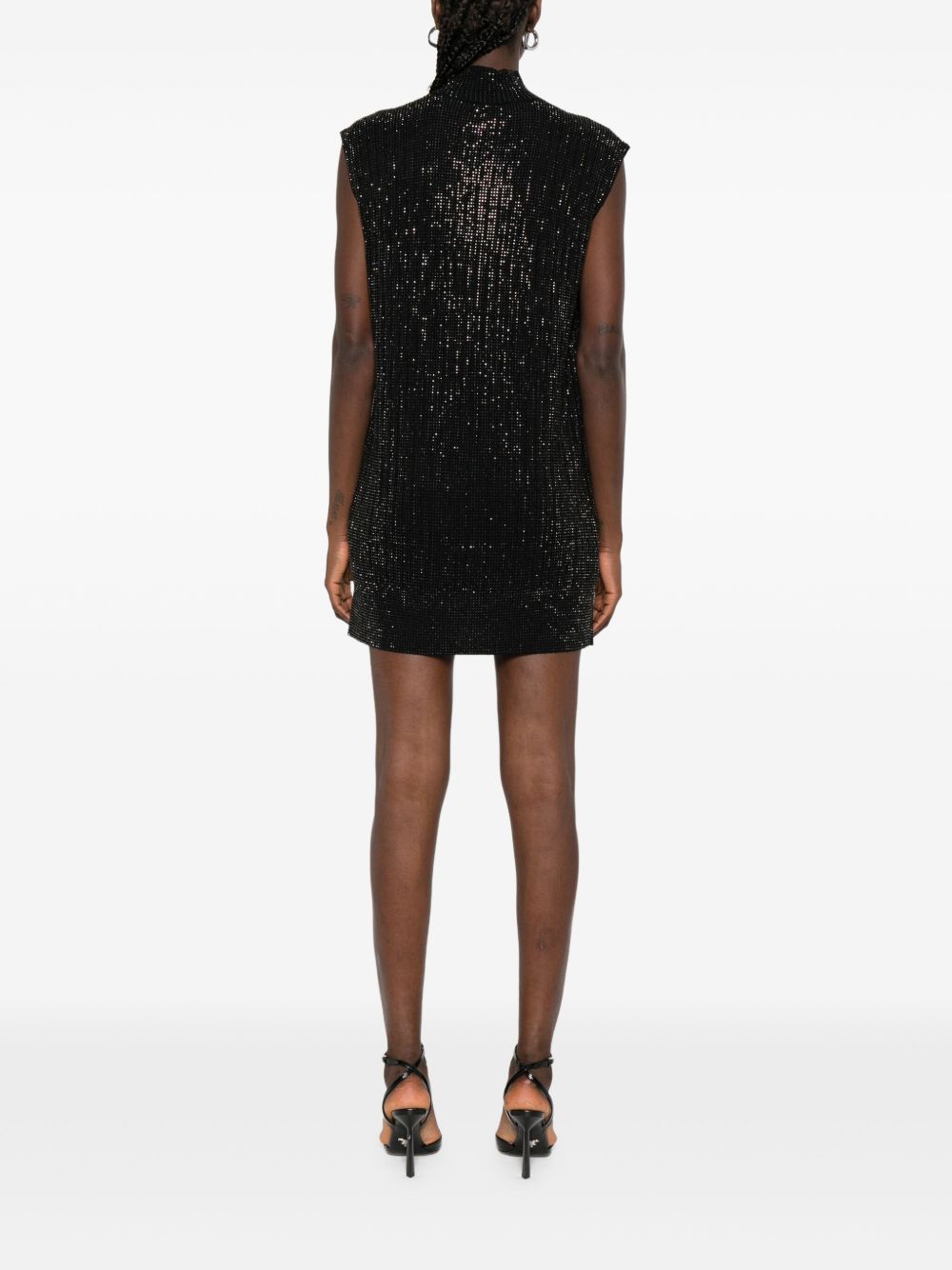 Emporio Armani Sequin high-neck sleeveless dress