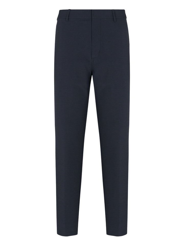 Emporio Armani Seersucker nylon chino trousers