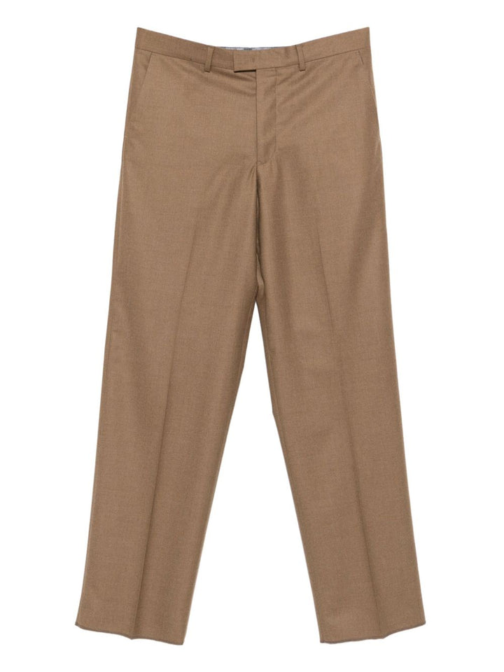 Emporio Armani Pressed-crease front-fastening trousers