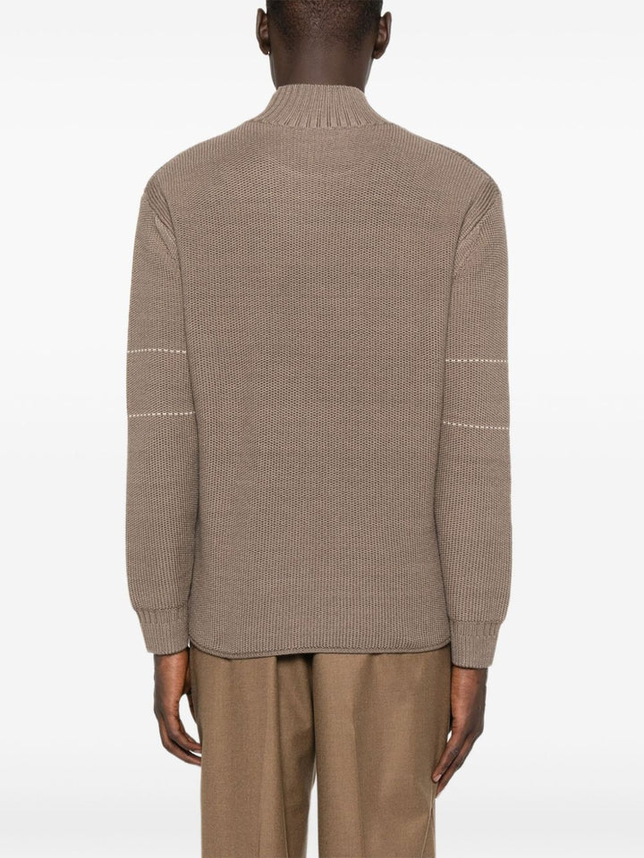 Emporio Armani High-neck striped sweater