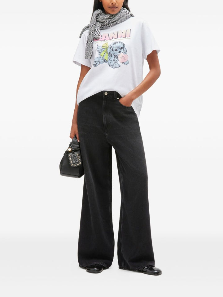 GANNI T-shirts and Polos White