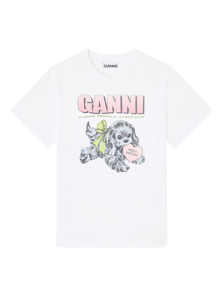 GANNI T-shirts and Polos White