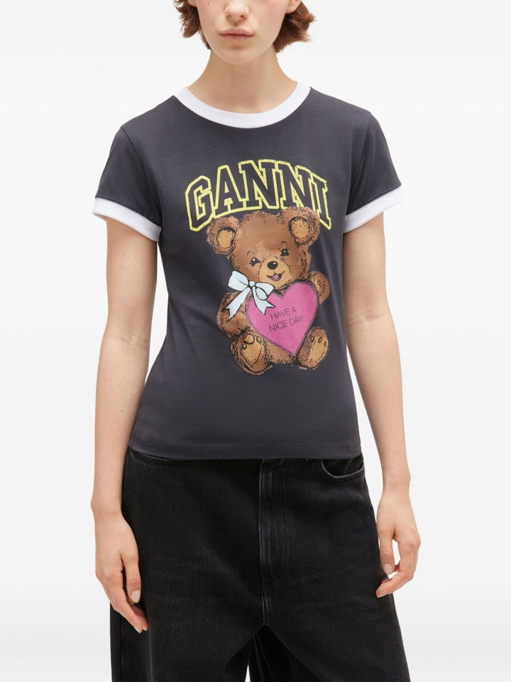 GANNI T-shirts and Polos Grey