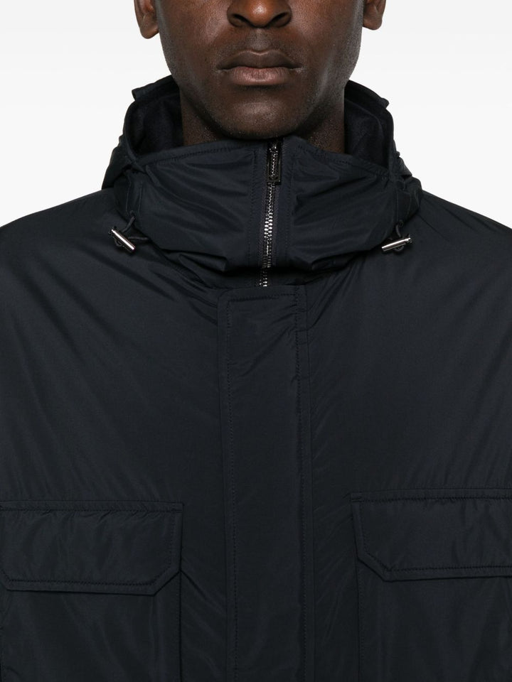 Emporio Armani Hooded multi-pocket coat