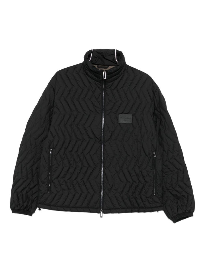 Emporio Armani Quilted-chevron jacket