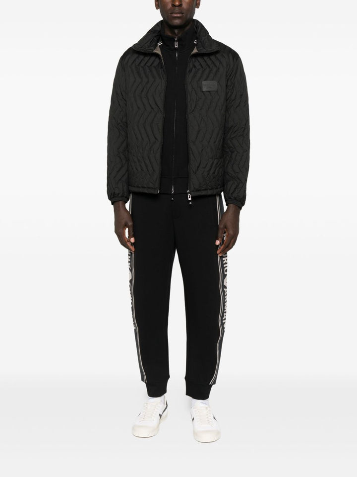 Emporio Armani Quilted-chevron jacket