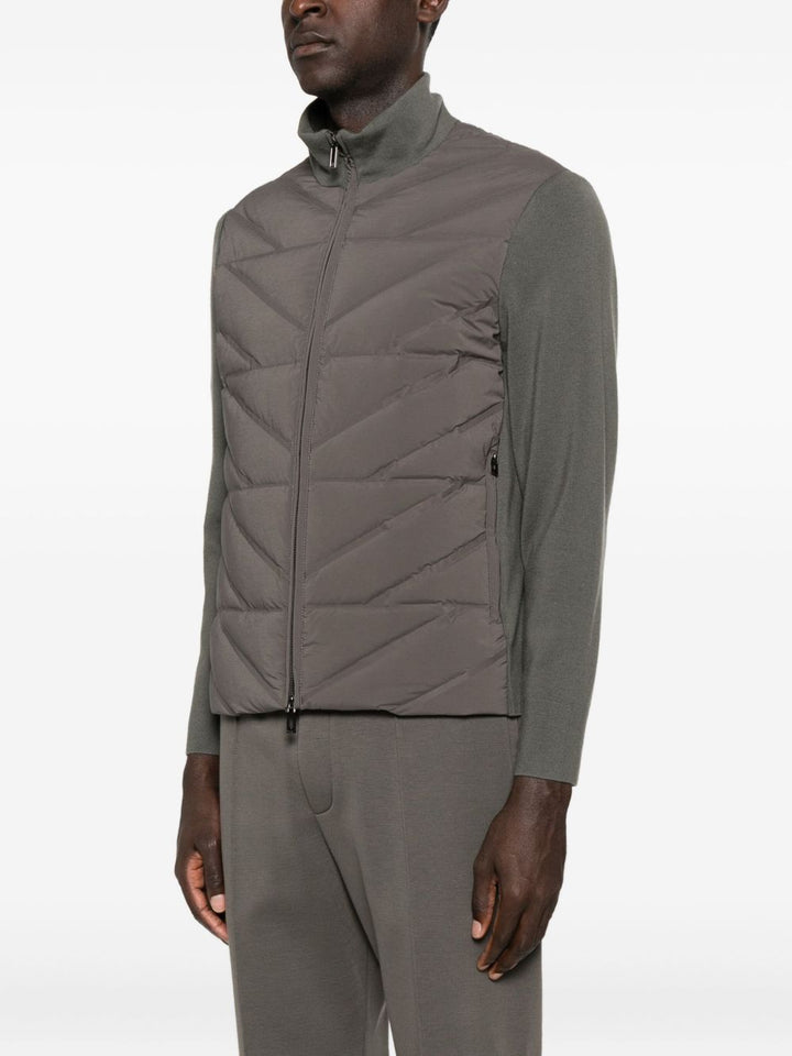 Emporio Armani Quilted panelled padded jacket