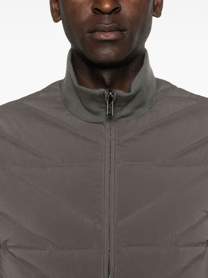 Emporio Armani Quilted panelled padded jacket