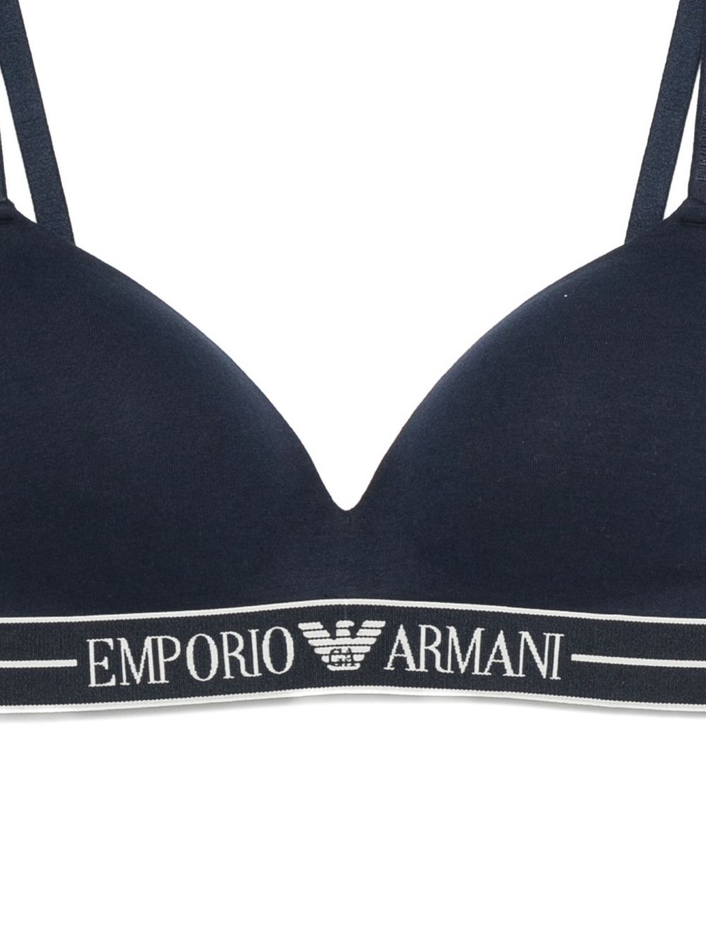 Emporio Armani ASV organic-cotton, padded triangle bra with logo underband
