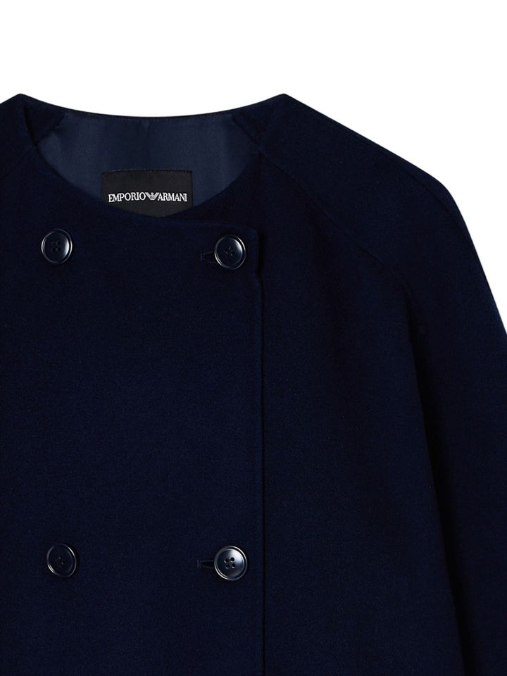 Emporio Armani Double-breasted wool and cashmere pea coat