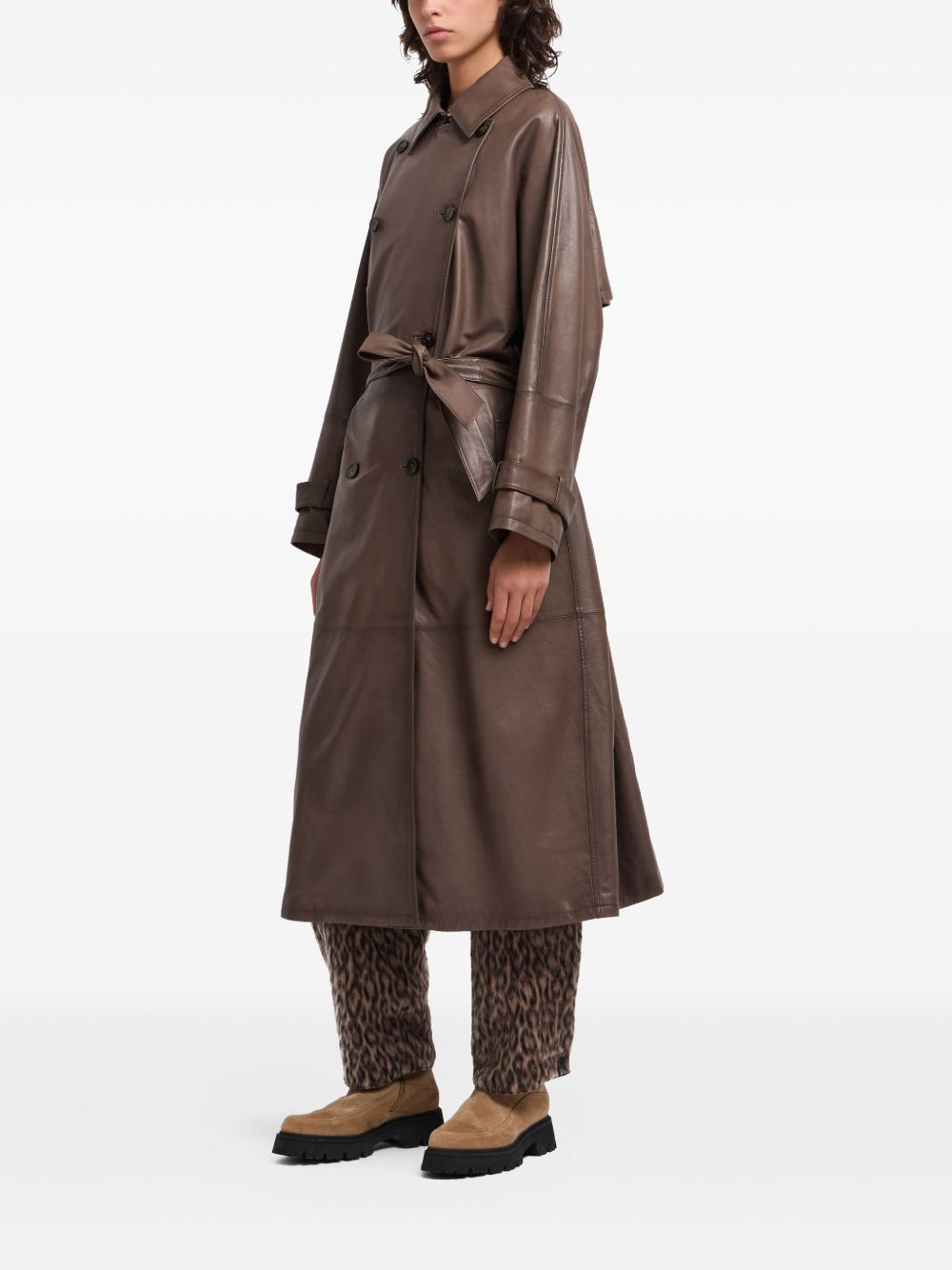 Emporio Armani Double-breasted belted trench coat