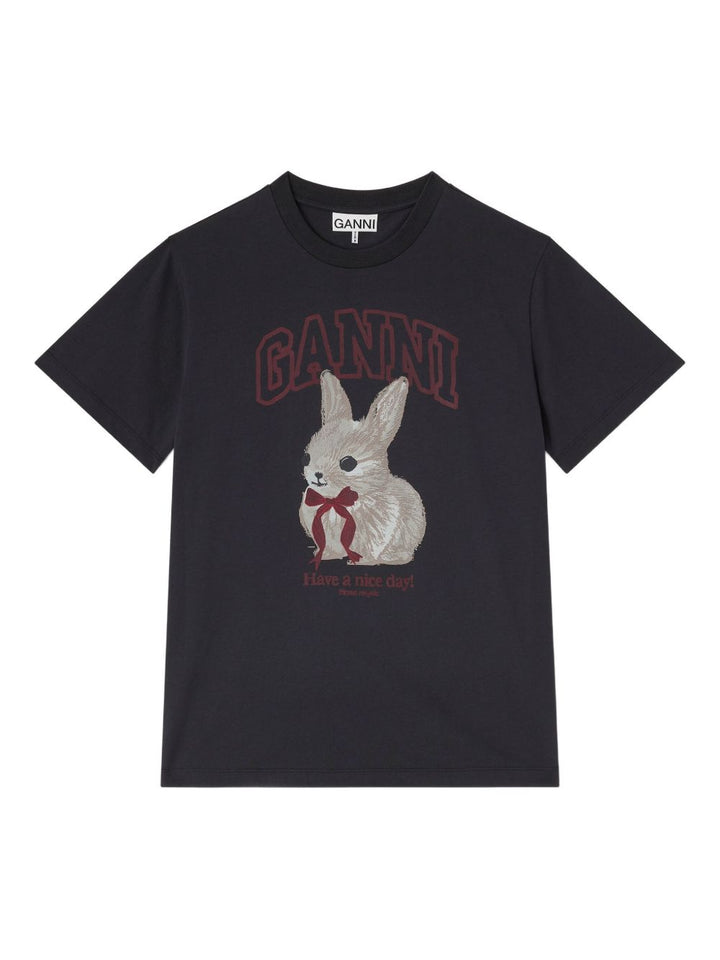 GANNI T-shirts and Polos Black