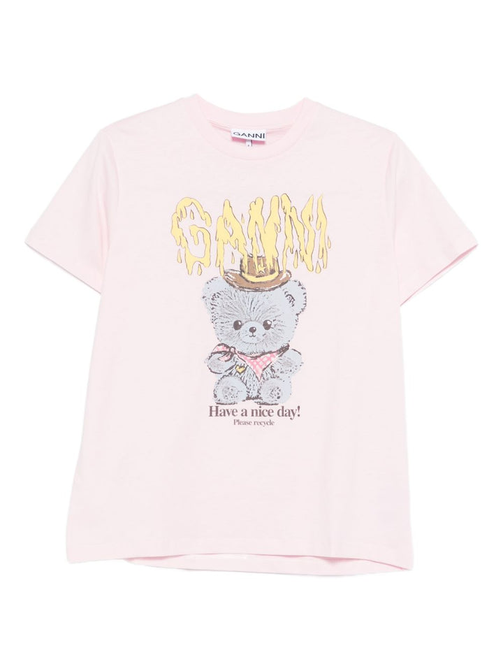 GANNI T-shirts and Polos Pink