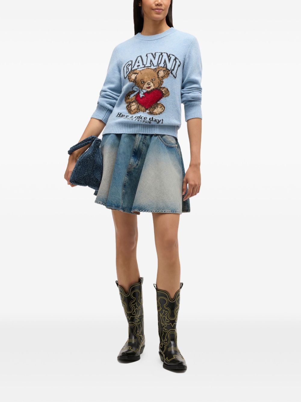 GANNI Sweaters Clear Blue