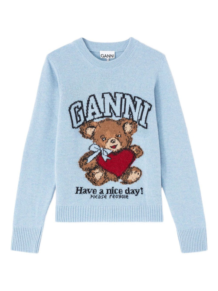 GANNI Sweaters Clear Blue