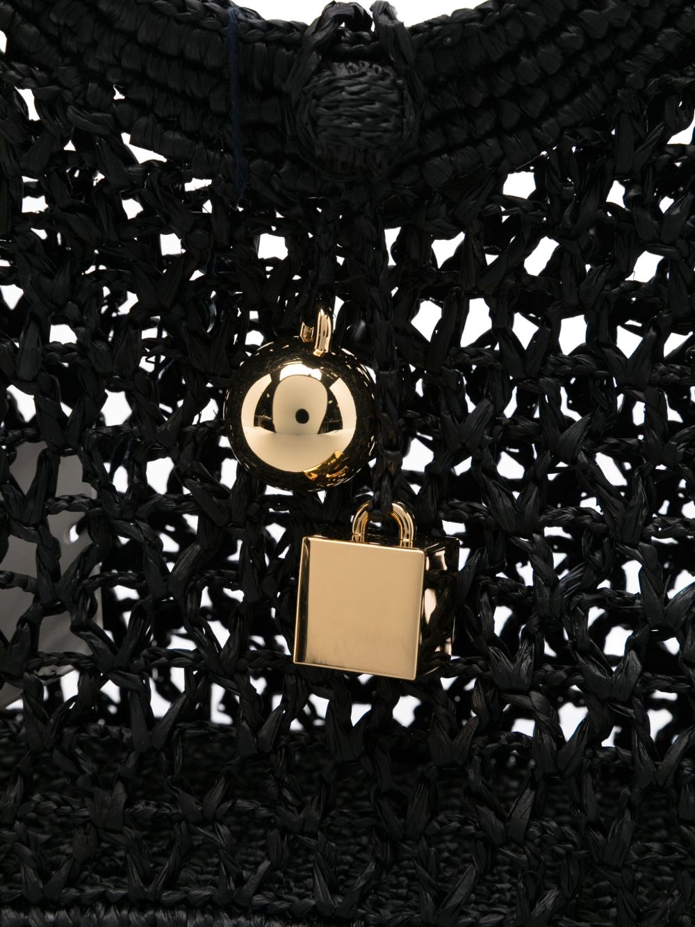 Jacquemus Le Petit Carre Spiaggia rafia handbag