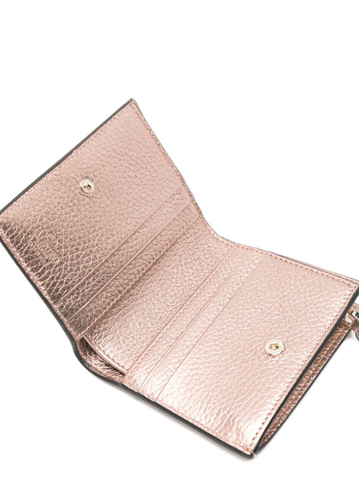 Valentino Garavani-Rockstud Wallet In Grainy Calfskin