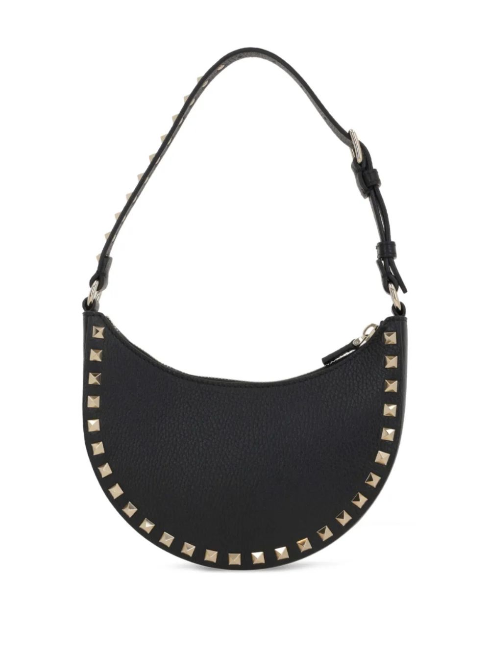 Valentino Garavani Mini Rockstud Hobo Bag in Grainy Calfskin