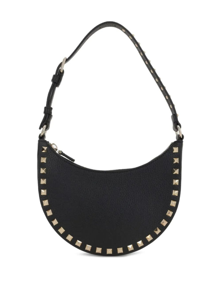 Valentino Garavani Mini Rockstud Hobo Bag in Grainy Calfskin