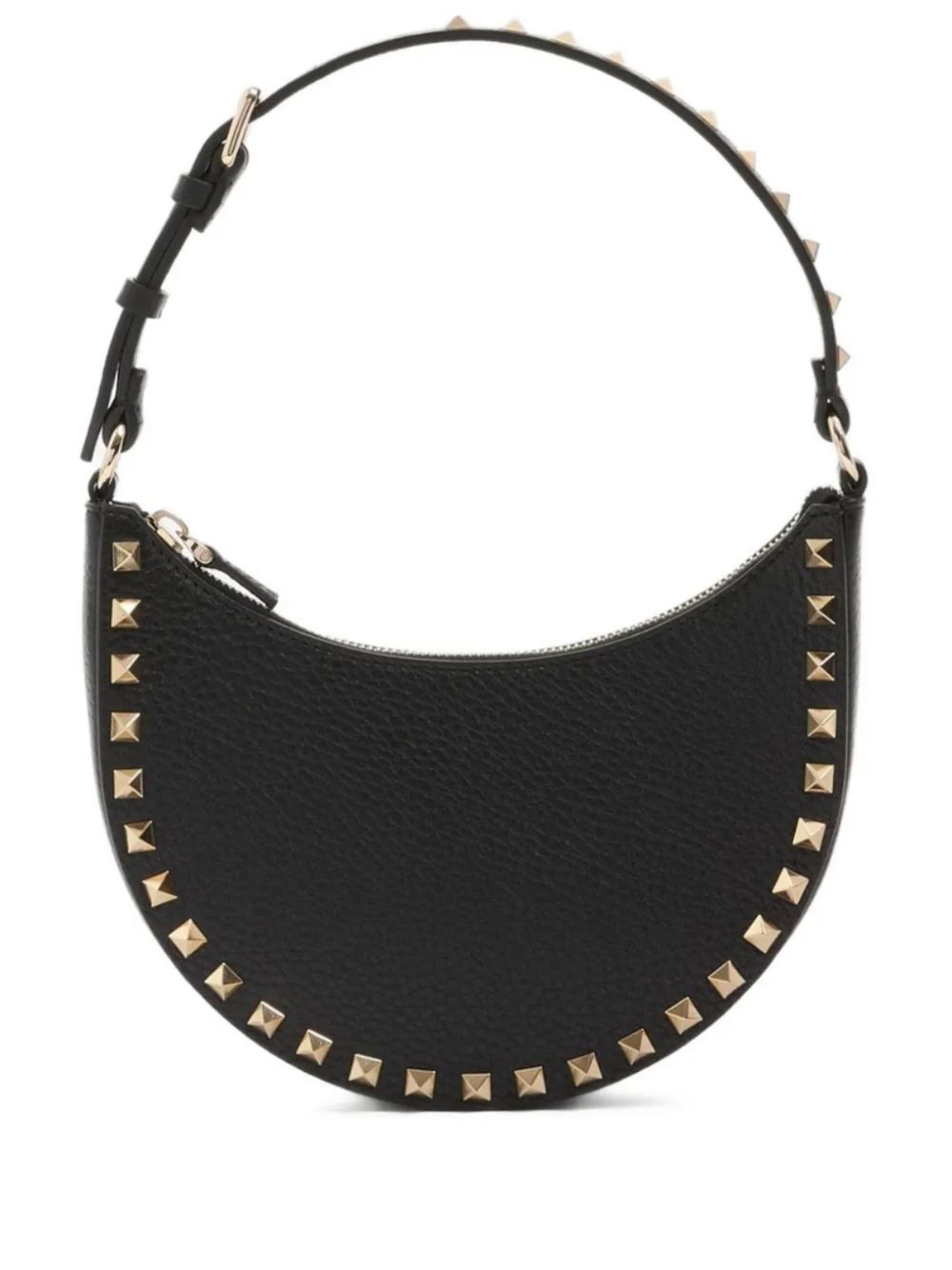 Valentino Garavani Mini Rockstud Hobo Bag in Grainy Calfskin