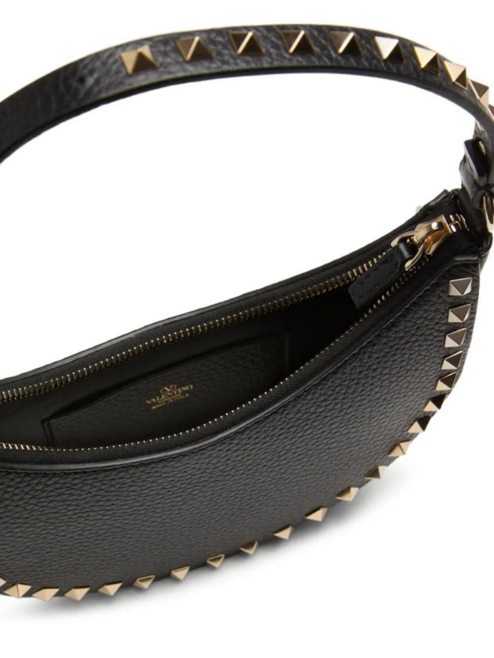Valentino Garavani Mini Rockstud Hobo Bag in Grainy Calfskin
