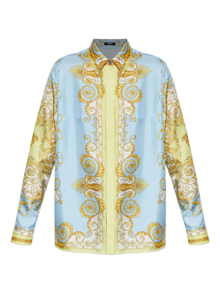Versace Shirts Clear Blue