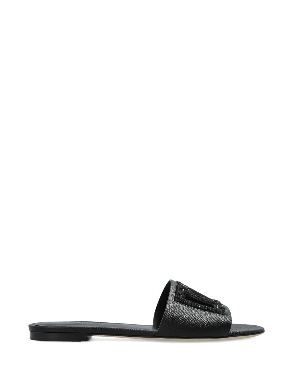 Dolce & Gabbana DG-logo leather slides