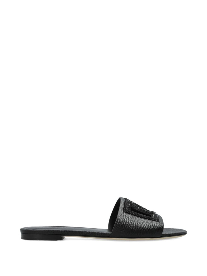 Dolce & Gabbana DG-logo leather slides
