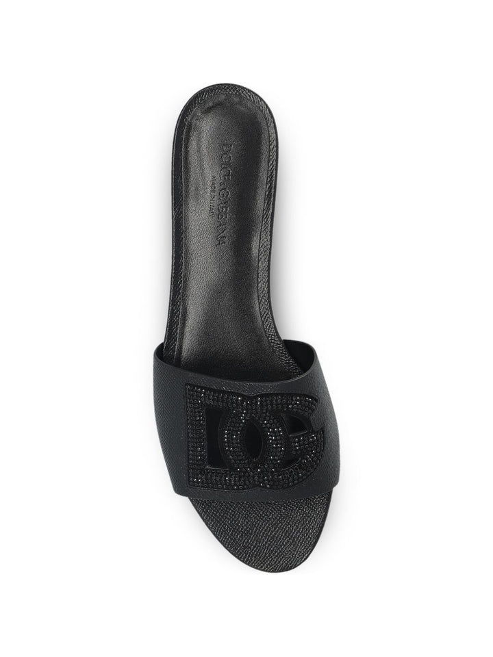 Dolce & Gabbana DG-logo leather slides