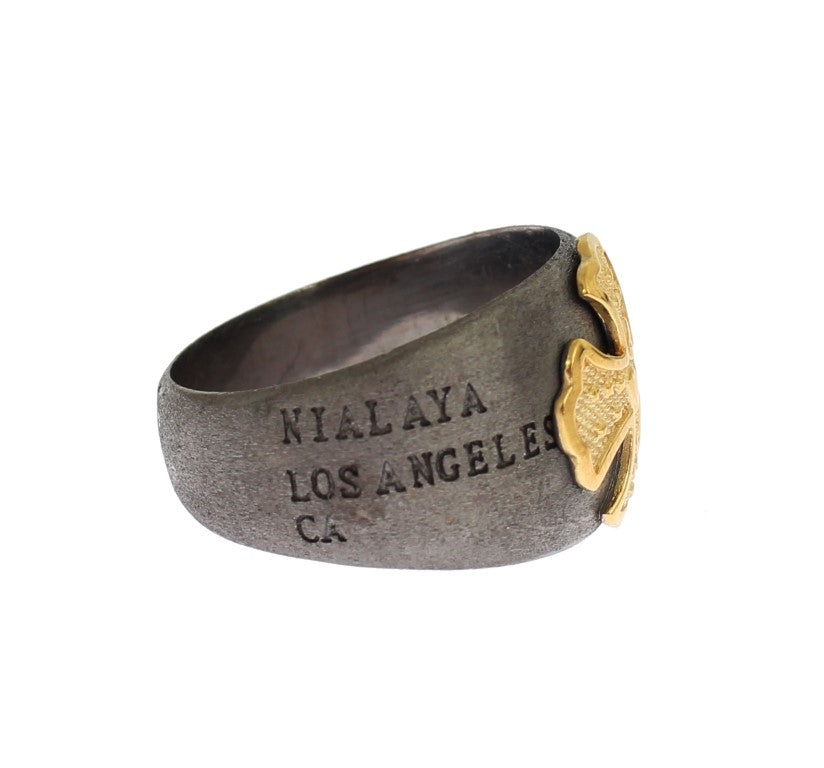Nialaya Exquisite Sterling Silver Men's Ring