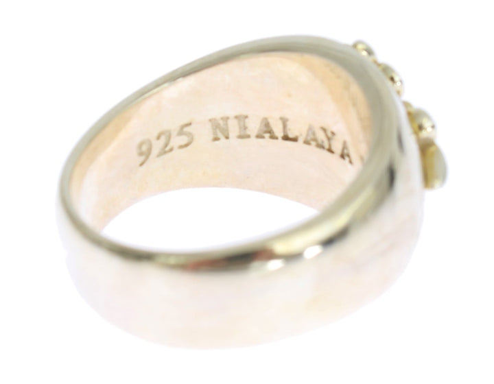 Nialaya Silver Statement Mens Ring