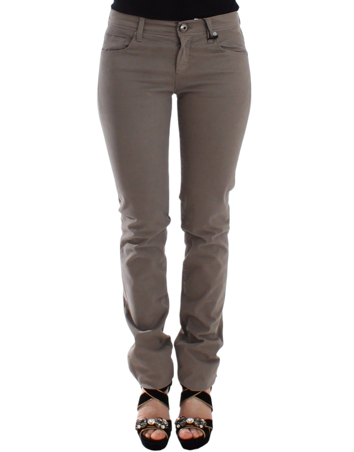 Ermanno Scervino Chic Taupe Skinny Jeans for Elevated Style