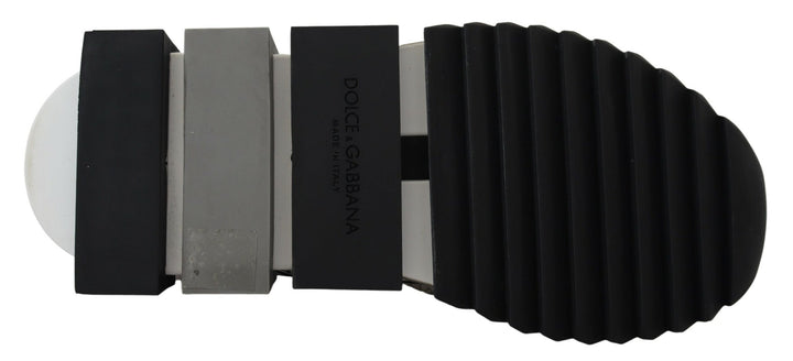 Dolce & Gabbana Silver Rhinestones Sorrento Sneakers Shoes