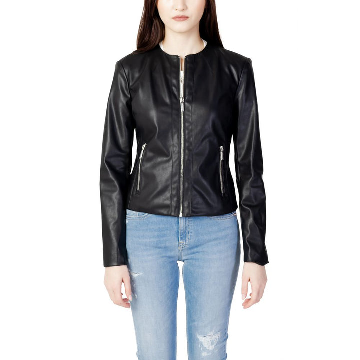 Armani Exchange Black Leather Jacket