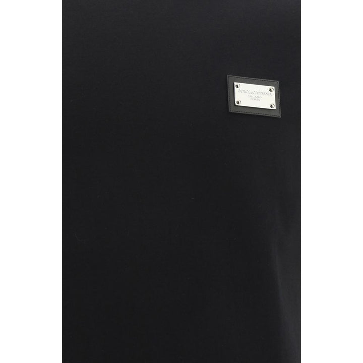 Dolce & Gabbana Black Cotton T-Shirt